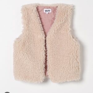 Molo Beige Furry Kids Vest